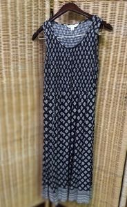 CROFT & Barrow Sundress Sleeveless Elastic Chest Blue/White Floral Pullover Sz S